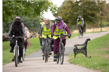 Walking and Cycling Grants London Blog Cycling in Islamic dress